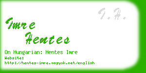 imre hentes business card